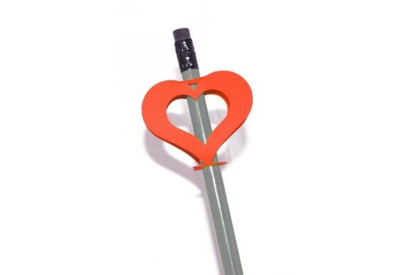 Download 3d Double Sided Pencil Topper Heart Shap - Double sided Collection