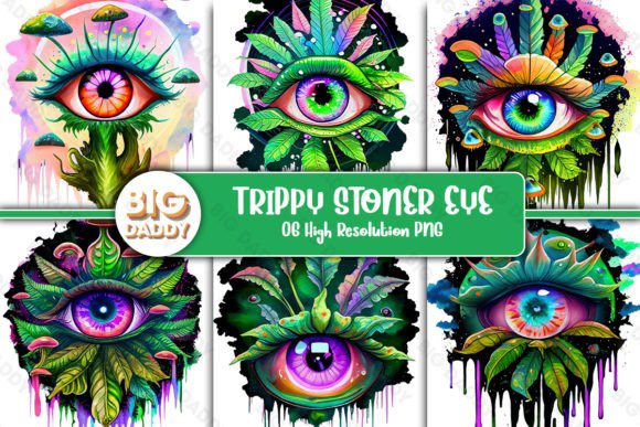 Download Trippy Stoner Eye Watercolor Clipart - Trippy Collection