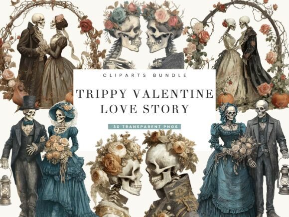 Download Trippy Valentine Love Story Clipart - Trippy Collection