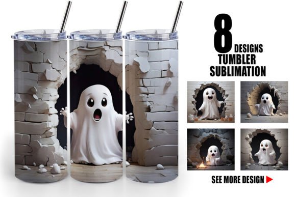 Download Tumbler 3D Ghost from Crack Hole - Crack Collection