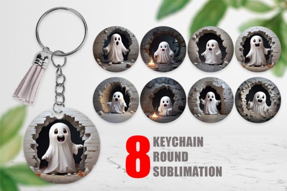 Download Keychain 3D Ghost from Crack Hole - Crack Collection