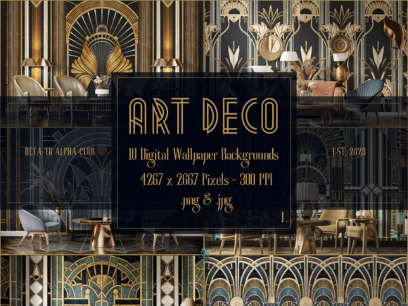 Download Art Deco Digital Backgrounds Wallpapers - Wallpaper Collection