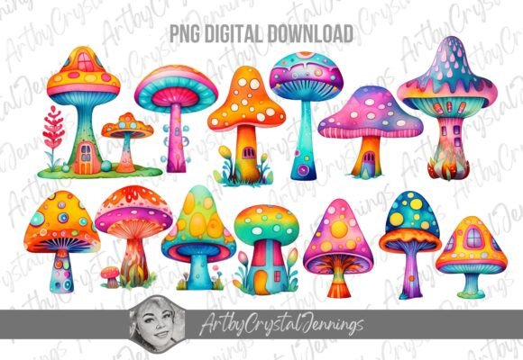 Download Watercolor Psychedelic Trippy Mushroom - Trippy Collection