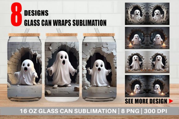 Download Glass Can 3D Ghost from Crack Hole - Crack Collection