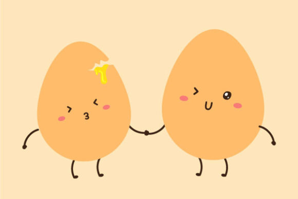Download Set of Cute Egg Crack Illustration - Crack Collection